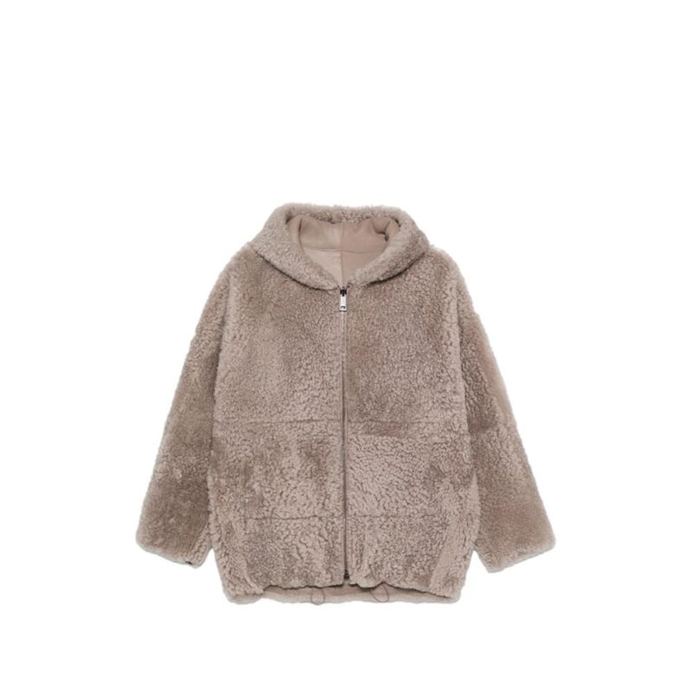 Simonetta Ravizza Neutrals Jackets - Faux Fur & Shearling Jackets Women